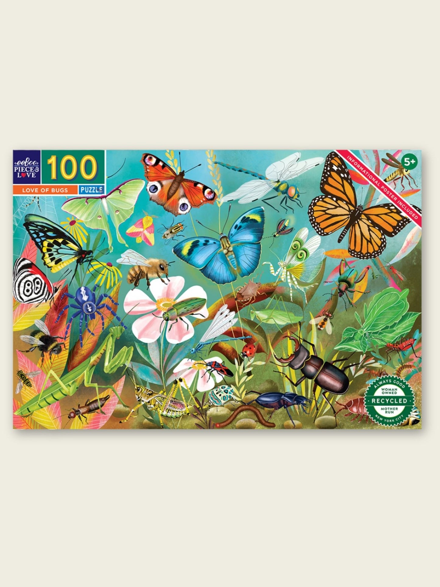 Puslespil med insekter - 100 brikker