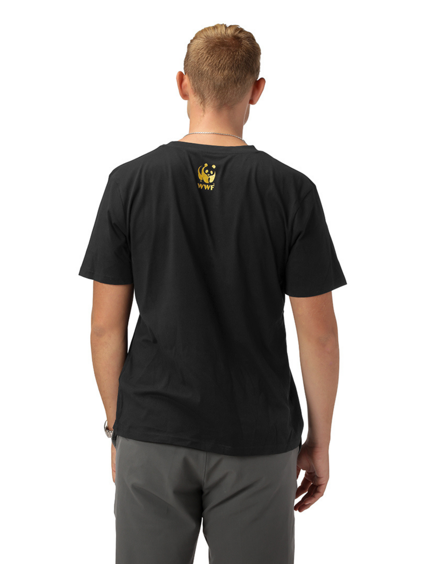 T-shirt med guldpanda