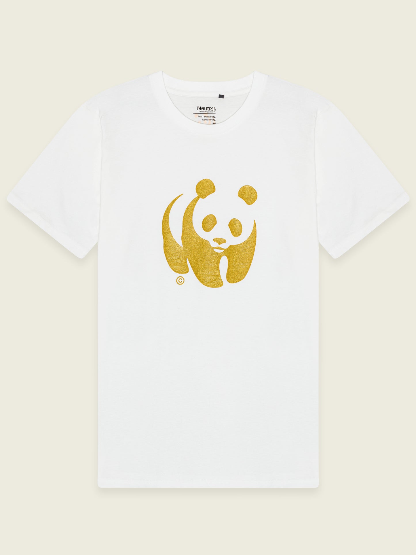 T-shirt med guldpanda