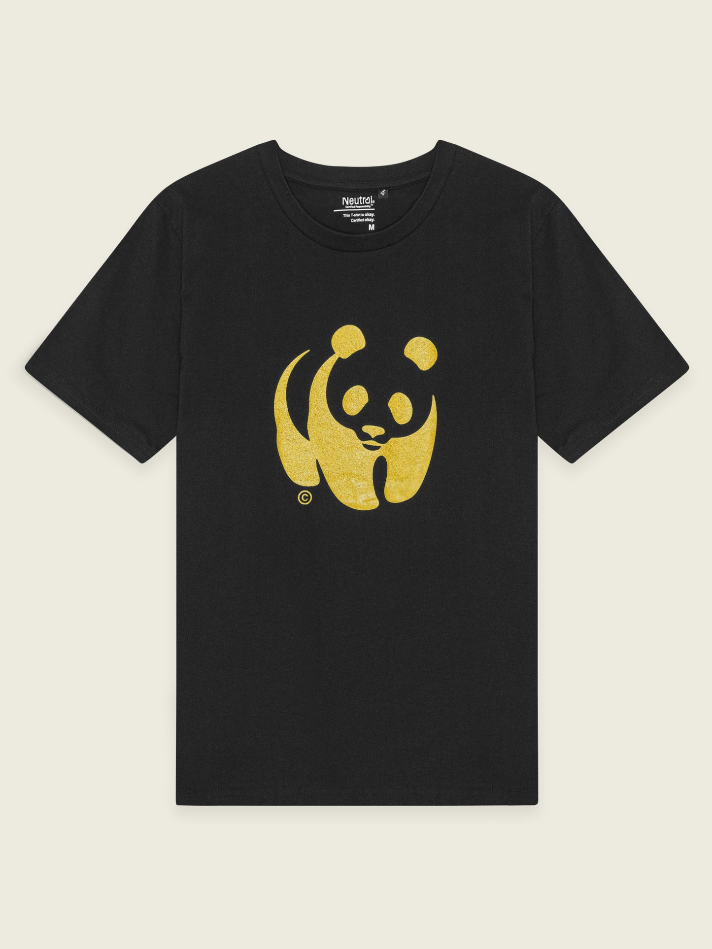T-shirt med guldpanda