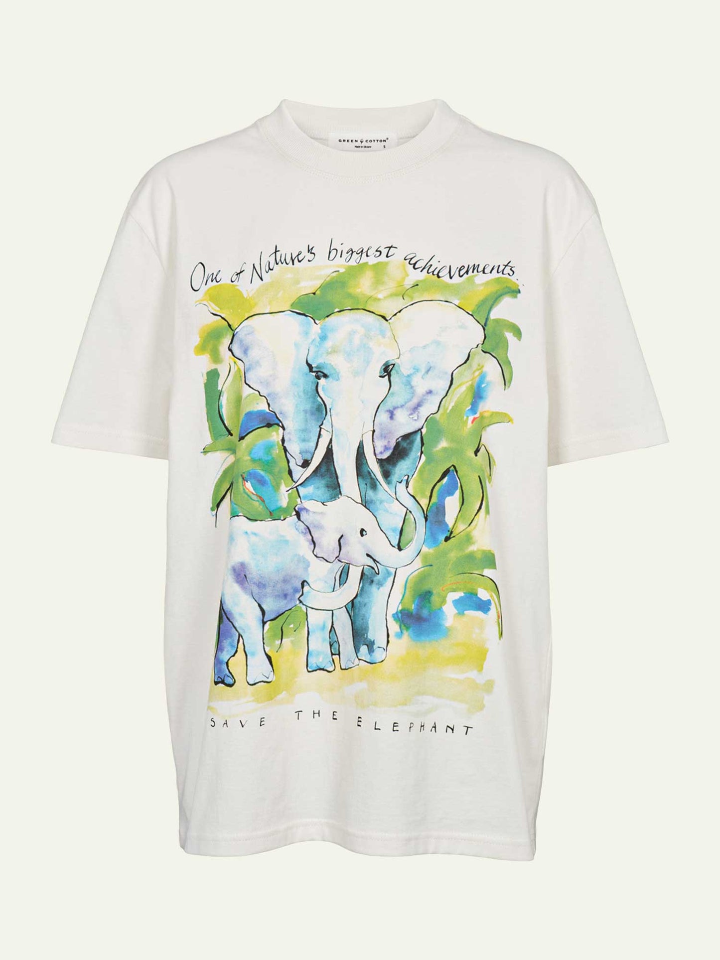 T-shirt med elefantmotiv