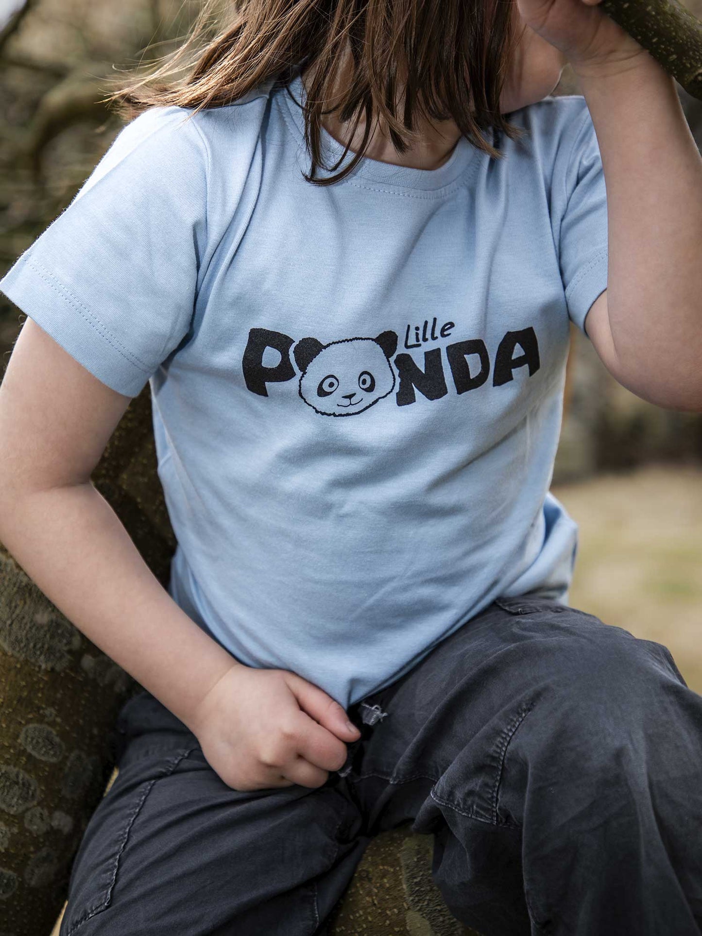 Lille Panda t-shirt - lyseblå