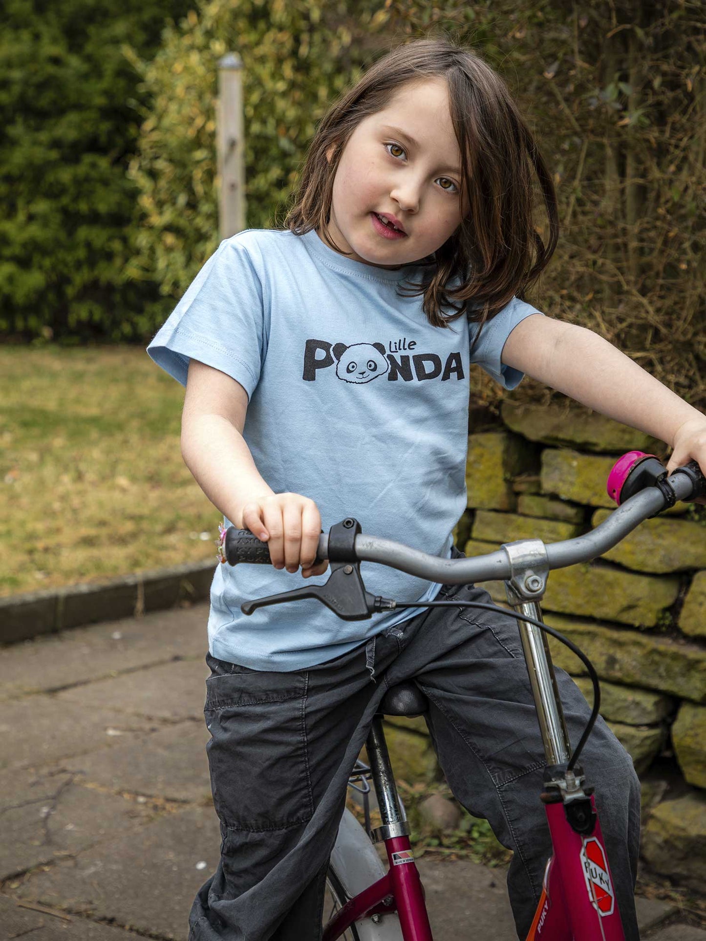 Lille Panda t-shirt - lyseblå