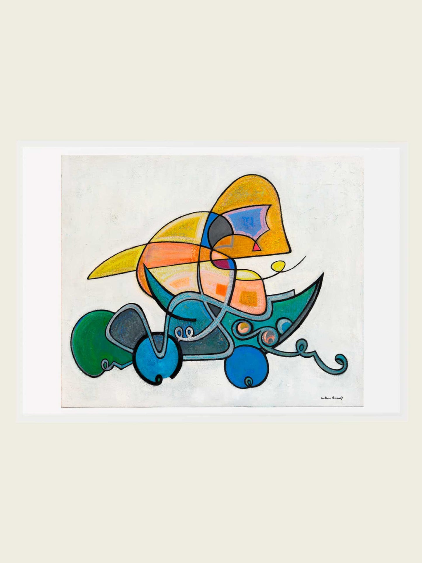 Noahs Ark, originalt kunst print, Malene Heerup