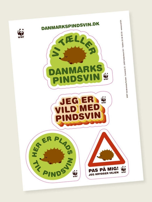 Klistermærker - Pindsvin