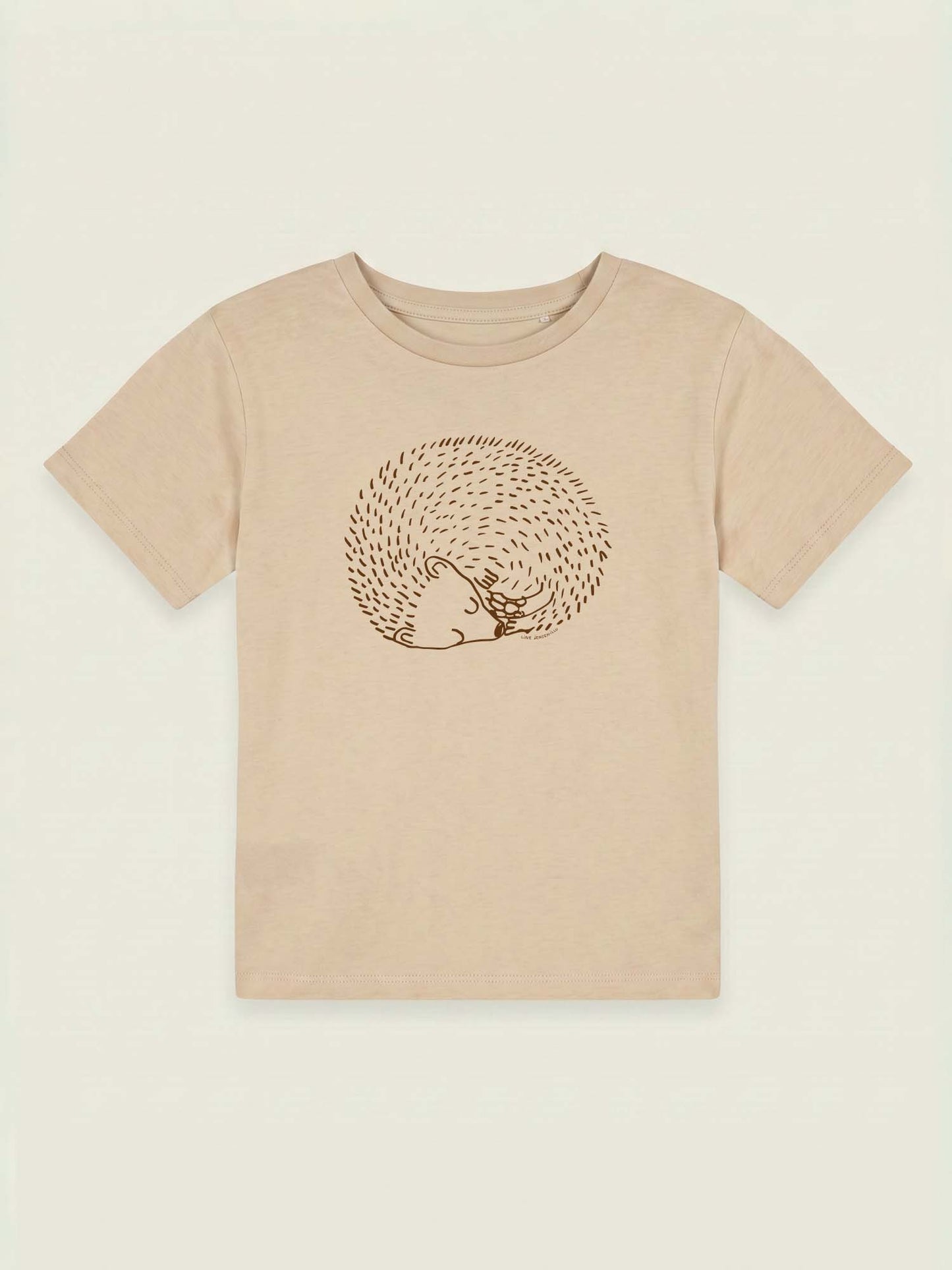 Pindsvin T-shirt til børn med motiv af Line Jensen