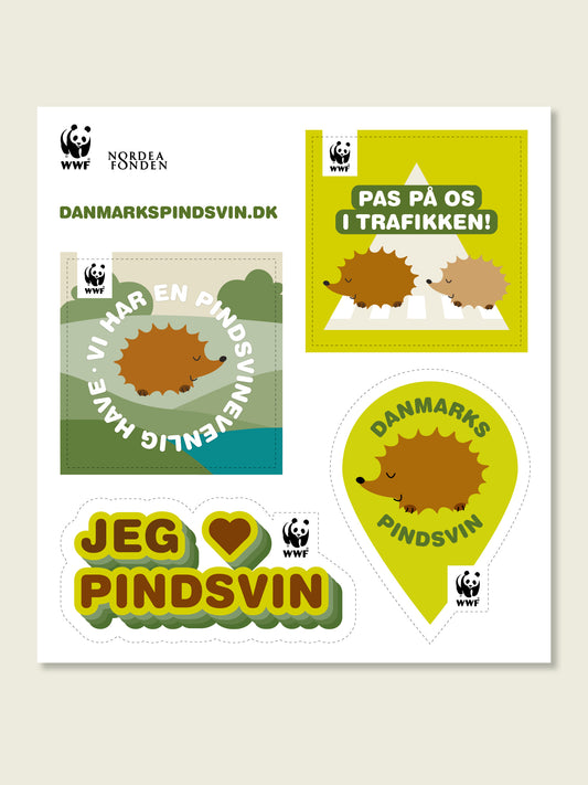 Klistermærker - Pindsvin